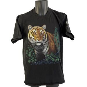 Vintage Gulf Coast Sportswear Say It Wild Tiger Graphic T-Shirt Sz L Made In USA